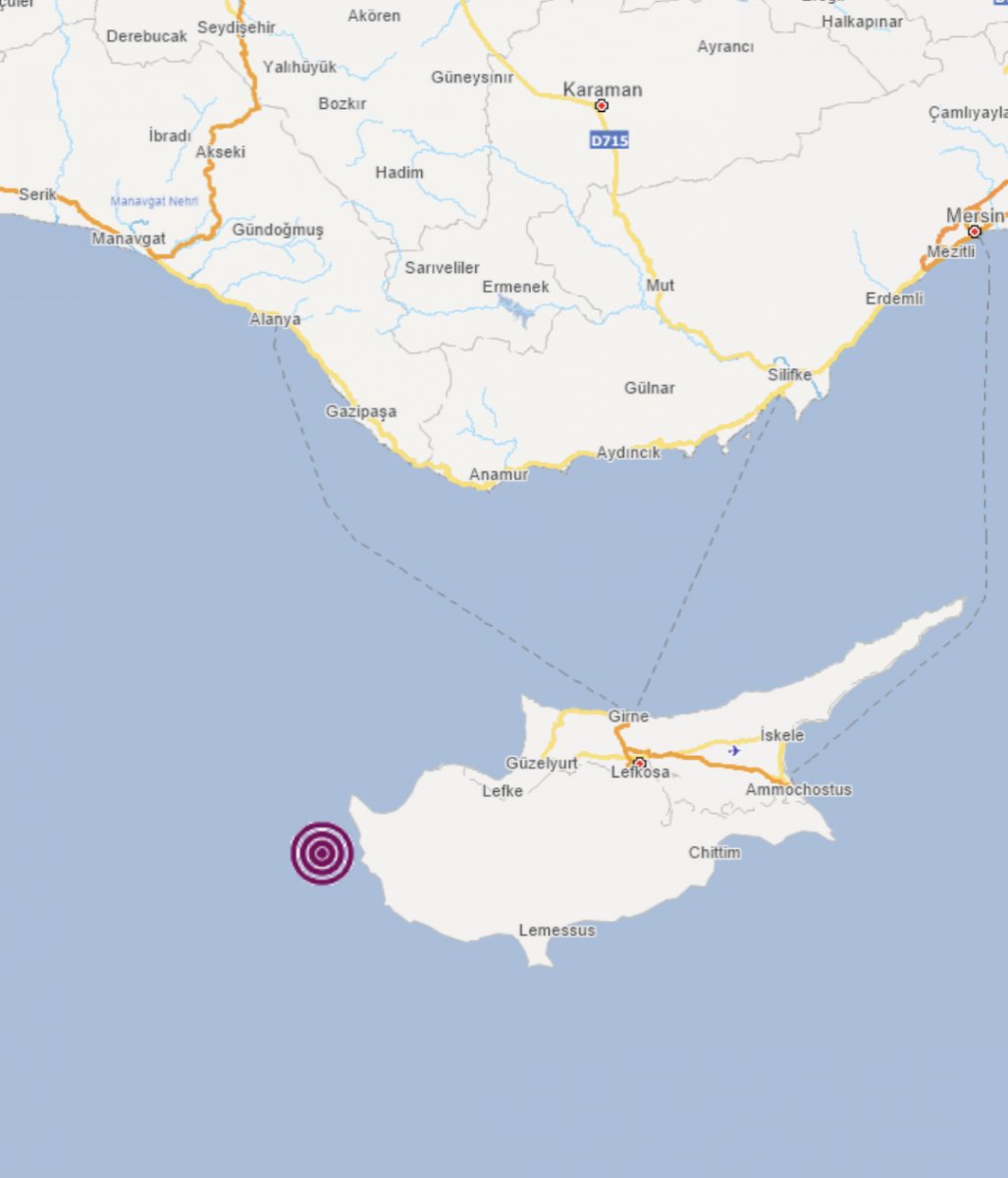 Akdeniz’de deprem!
